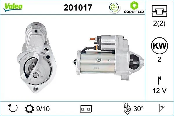 Startmotor VALEO 201017