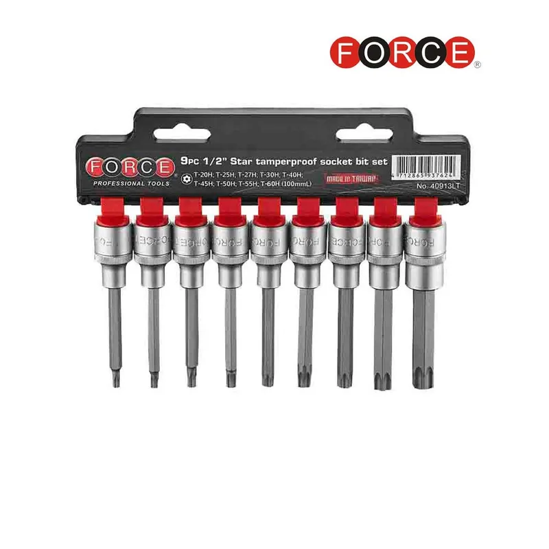 FORCE 40913LT Hylsnyckelsats
