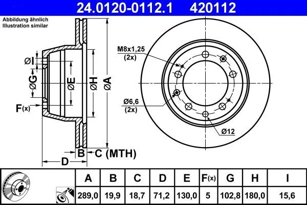 Bromsskiva ATE 24.0120-0112.1