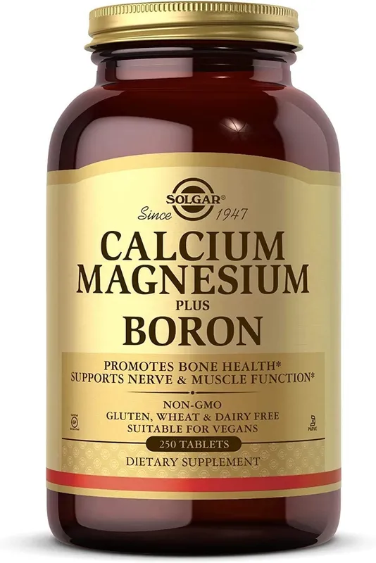 Solgar – Kalcium Magnesium plus Bor, 250 tabletter