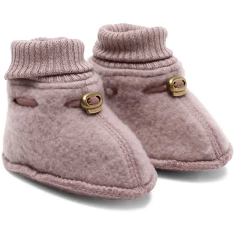 Baby Ulltofflor I Merinoull 74/80 Twilight Mauve