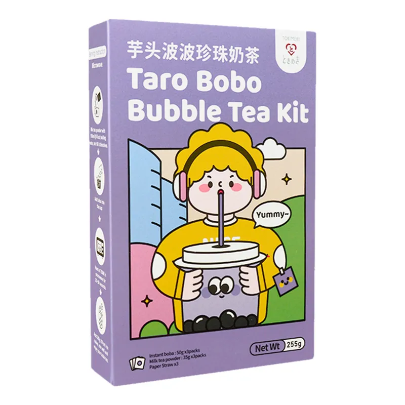 Tokimeki Taro Bobo Bubble Tea Kit – 3 x 255 g