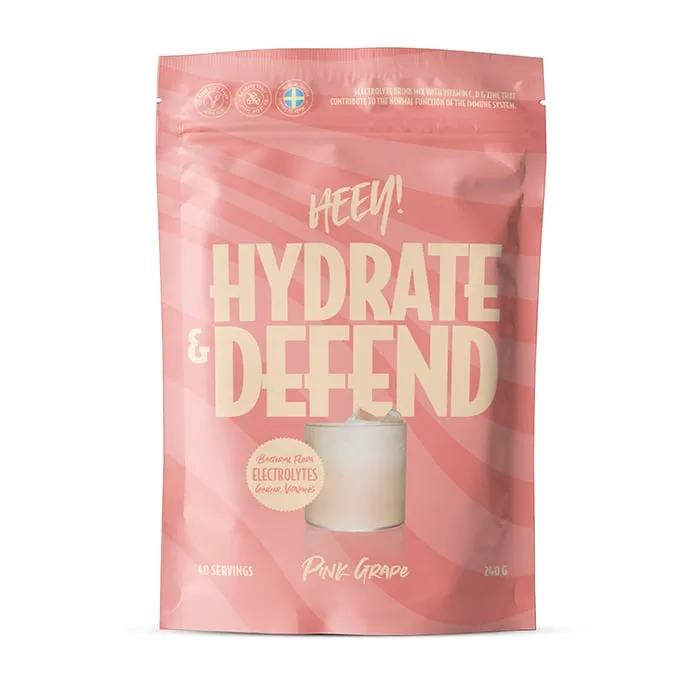 Heey! Hydrate & Defend Electrolytes + Immune Support Pink Grape 240 g