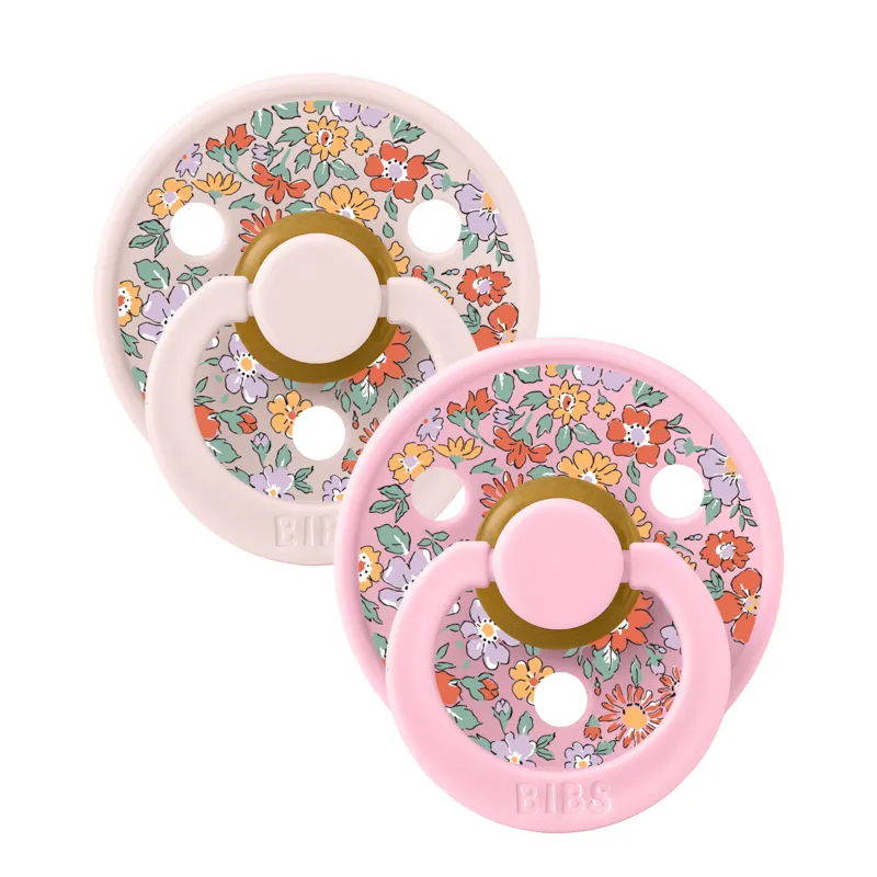 BIBS x Liberty Colour Oscar Meadow Napp 2-Pack Latex Stl 1, Petal Mix