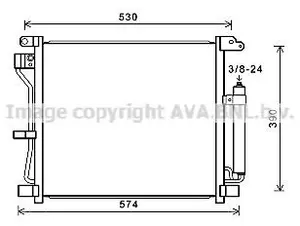 Kondensor, klimatanläggning AVA COOLING SYSTEMS DN5403D