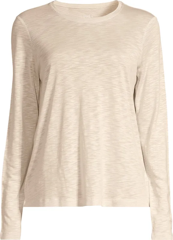 Casall Women’s Soft Texture Long Sleeve Ecru