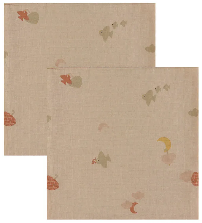 Moonboon Muslinfiltar - Muslin - 2-pack - Over the Moon
