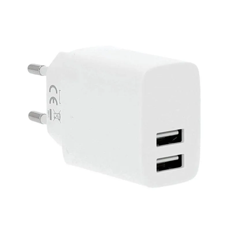 GEAR Charger 220V 2xUSB-A 3.4A White