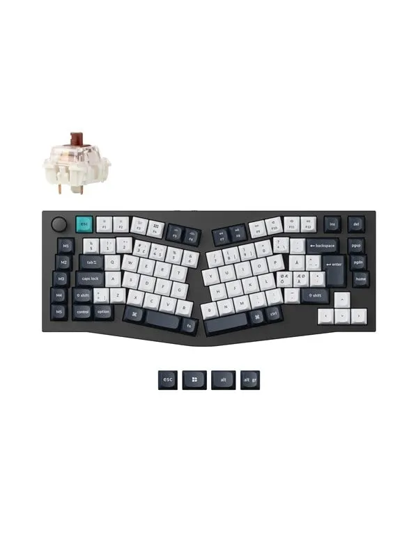 Keychron Q10 MAX 75% (Alice Layout) - Gateron Jupiter Brown - Gaming Keyboard - Utan numpad - Nordisk - Svart