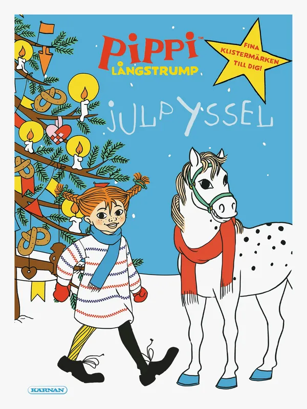Pippi Långstrump Julpyssel med klistermärken