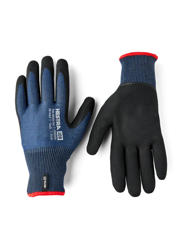 Hestra Pro Thin Nitrile Cut Montagehandske blå/svart 11