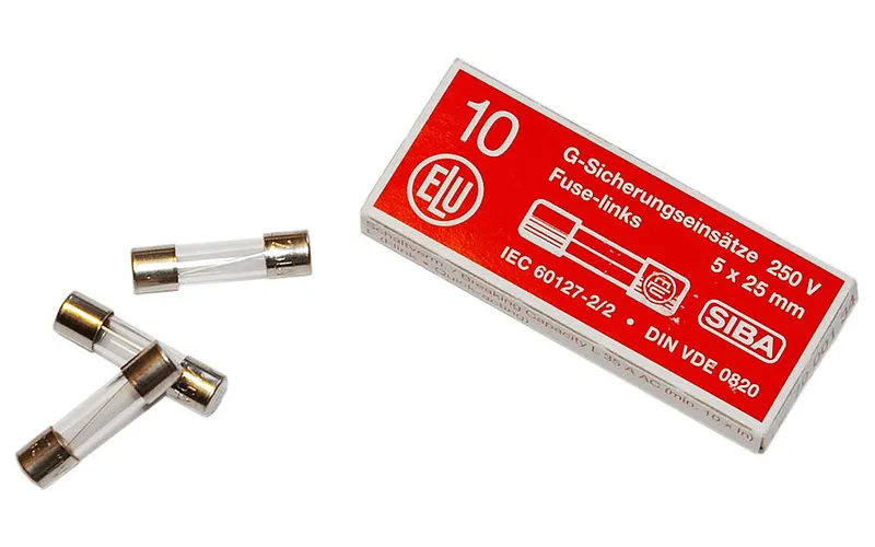 SIBA 7008913.10 Finsäkring 5 x 25 mm, snabb, 10-pack 10 A