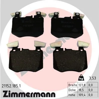 Bromsbelägg ZIMMERMANN 21152.185.1