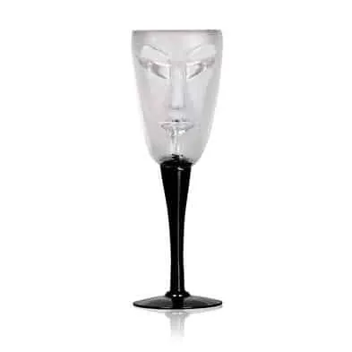 Målerås - Masq Kubik - Vin glas - Vit kristall design Mats Jonasson