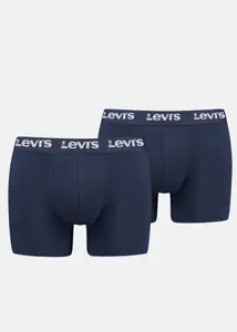 Levis Kalsonger 2P Repeat Logo Boxer Brief Marin bomull Small Herr