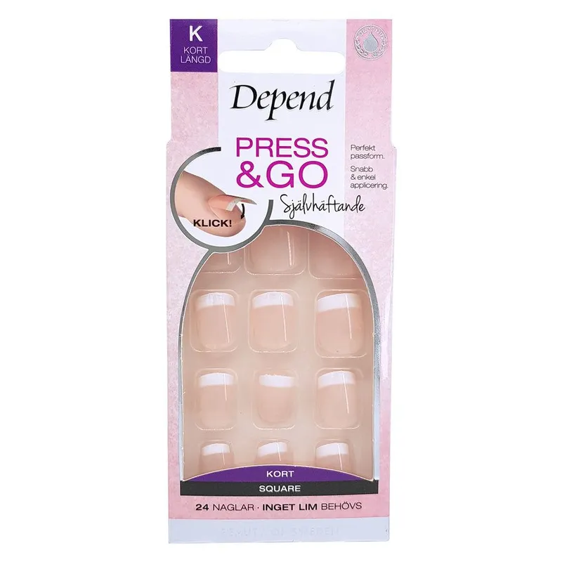 Depend Press & Go French Look Rosa Square Kort