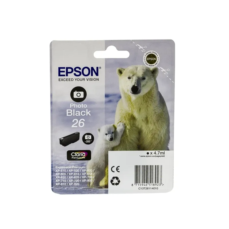Epson 26 Bläckpatron Svart foto