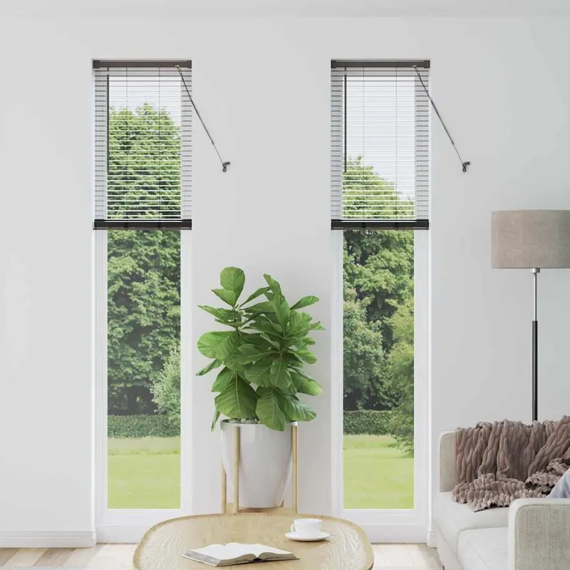 vidaXL Persienn Svart 220 x 40 cm 25 mm Aluminium