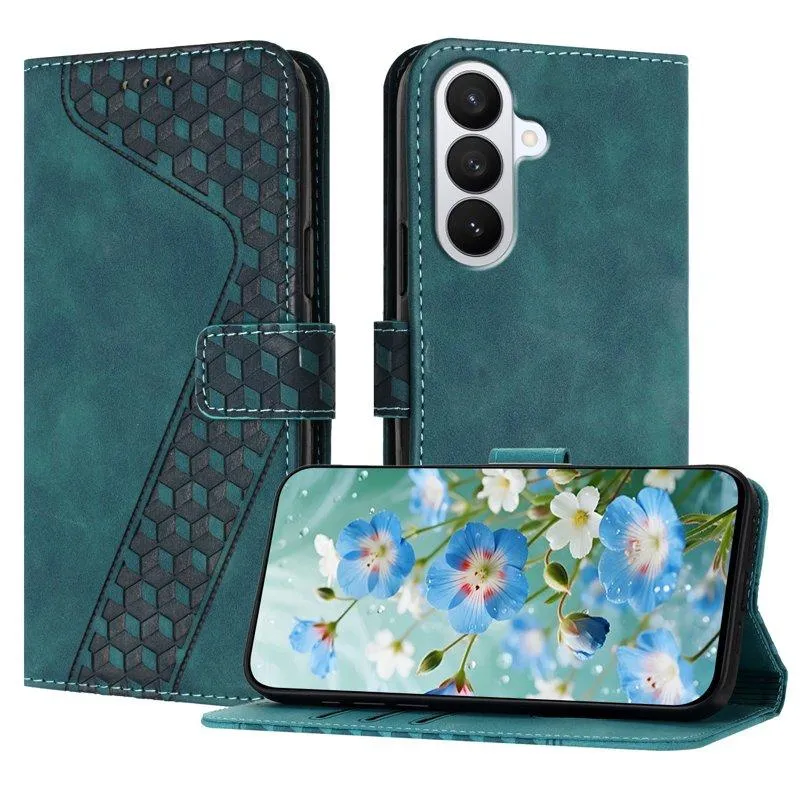 Plånboksfodral för Samsung Galaxy S26 Plus Konstläder Stativ – Grön (#5491)