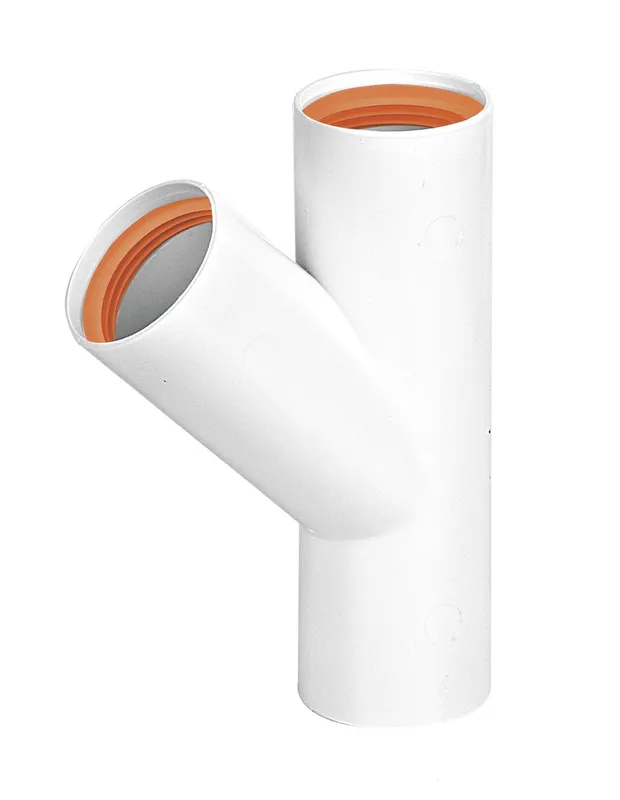 Faluplast 2316125 Grenrör 45°, med gummitätning 32 mm