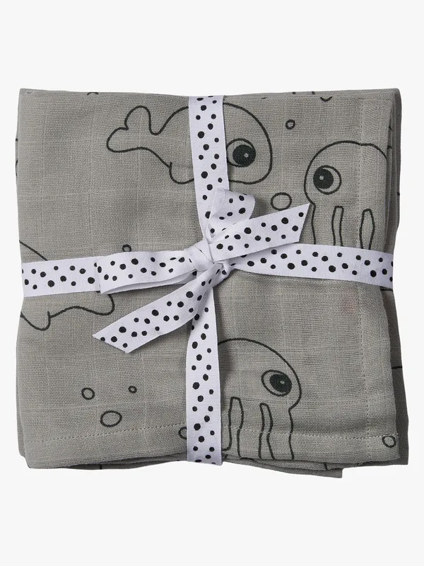 Done By Deer Babylinda - 120×120 - 2 st - Sea Friends - Grå