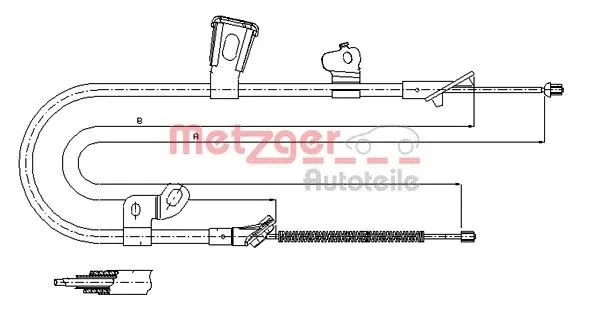 Handbromsvajer METZGER 17.1078