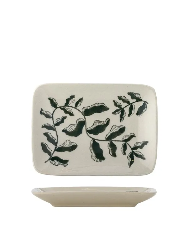 Bloomingville Fauni assiett Grön, 15×11,5 cm