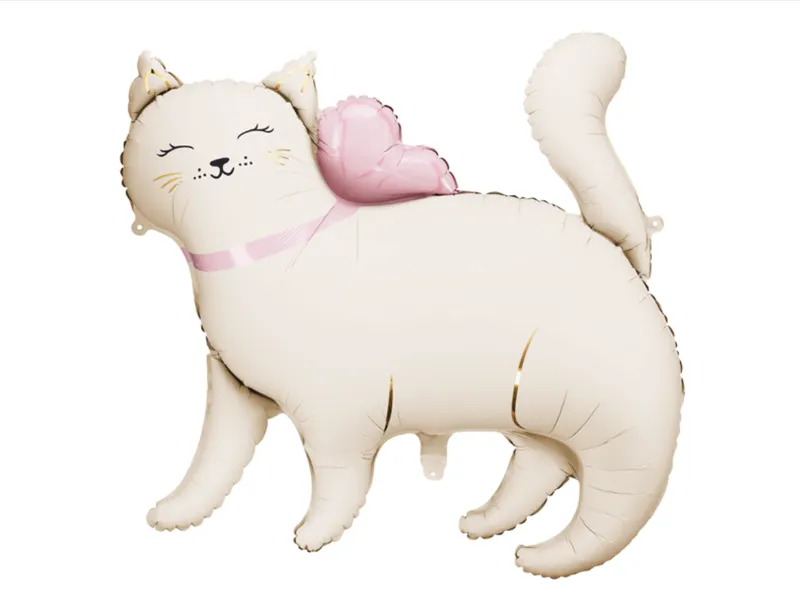Folieballong helkropp – Katt med rosett
