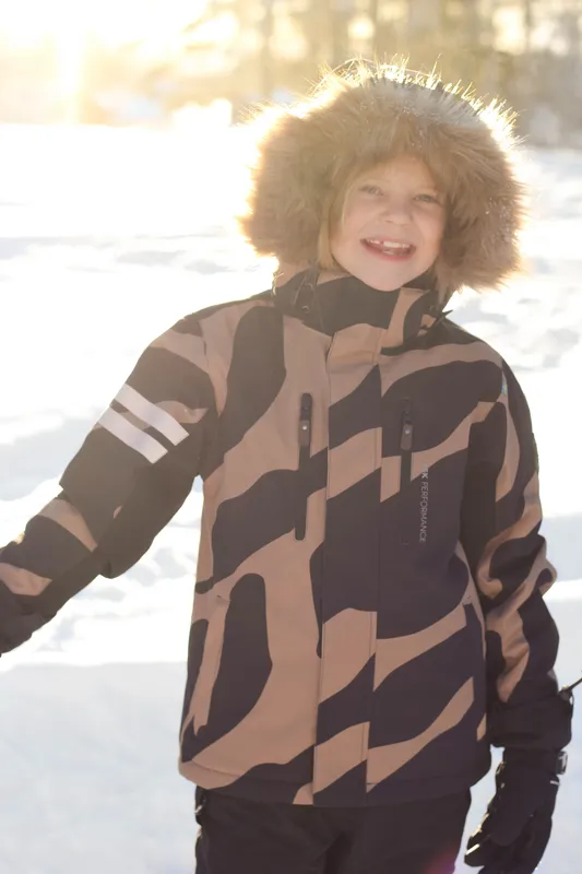 Lindberg Kids’ Colden Jacket Beige/black