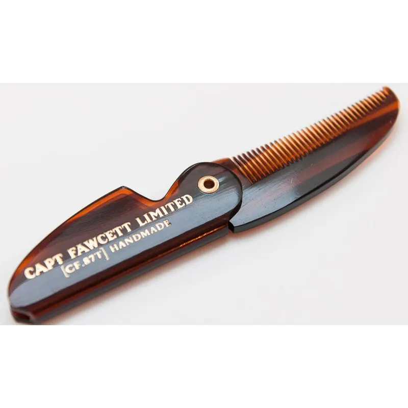 Captain Fawcett Folding Pocket Moustache Comb
