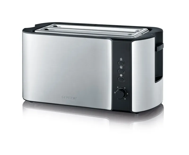 SEVERIN Brödrost & Toaster AT 2590 – brushed stainless steel/black
