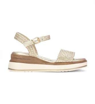 Xti för kvinnor. 14525101-ORO Sandaler 145251 guld (39), Dorado, Tyg, 3 till 5 cm, Spänne, Casual