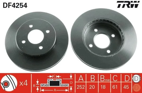 Bromsskiva TRW DF4254