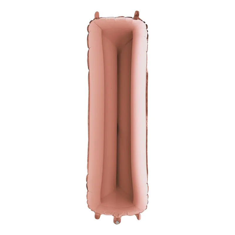 Bokstavsballong Roséguld Metallic - Bokstav I