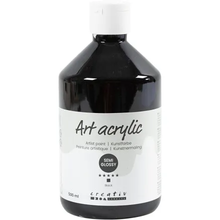 Akrylfärg Pigment 500ml svart