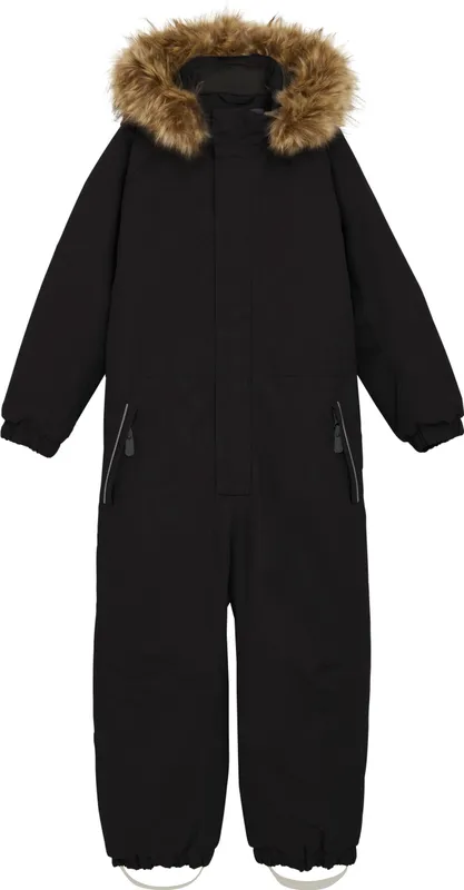 Color Kids Kids’ Coverall With Fake Fur Black (#3029)