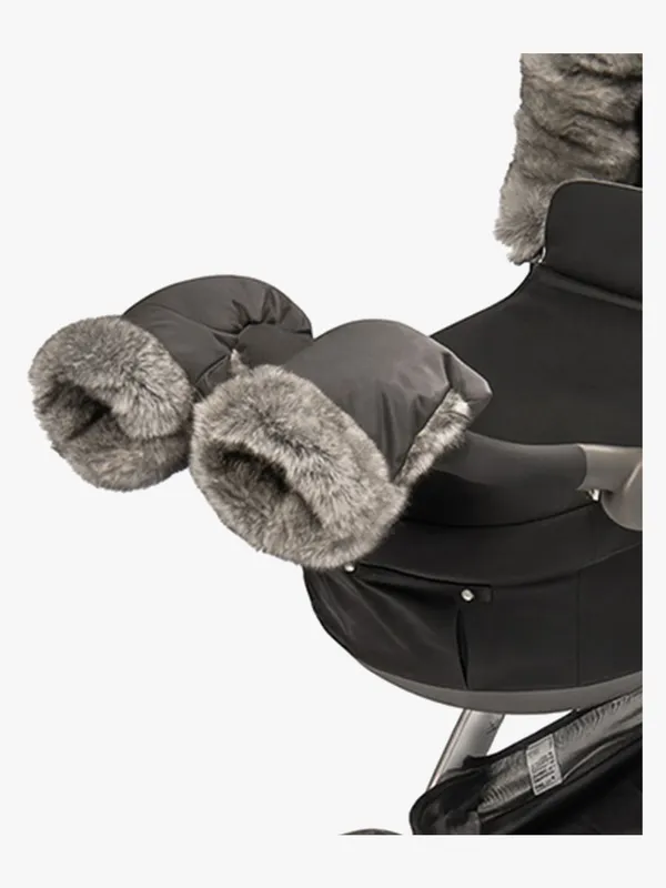 Tinkafu Barnvagnsvantar, Grey Faux Fur