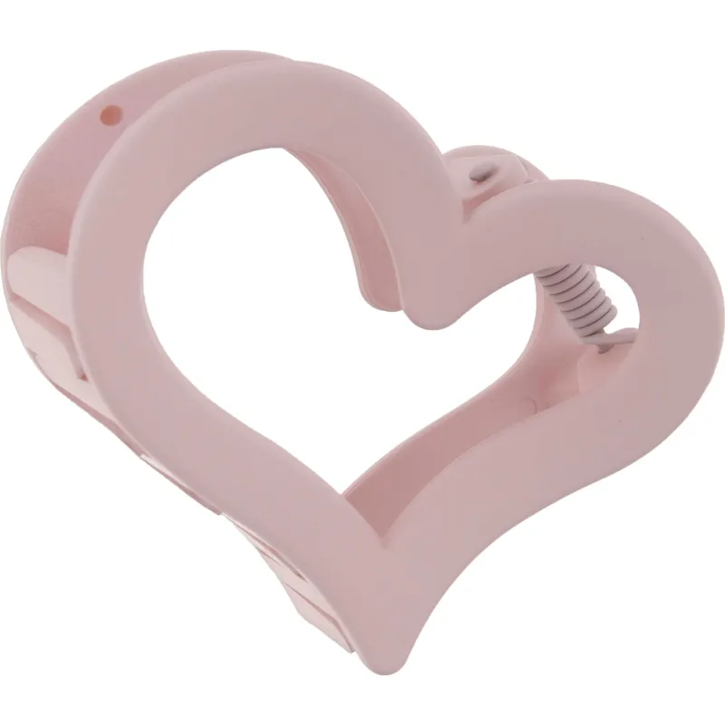 Dazzling Hair Clip Heart Light Pink