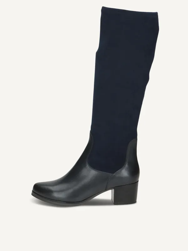 CAPRICE Boots, blue, made of Leather and synthetic with Block heel, Size 42 (#6395)