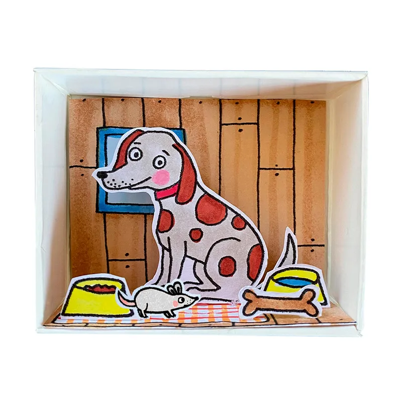 Pyssel – Hund med mat – Pysselask med figurer