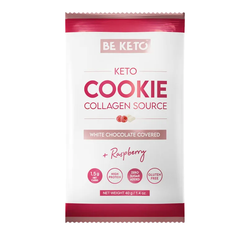 BeKeto KETO Cookie, White Chocolate & Raspberry, 40 g