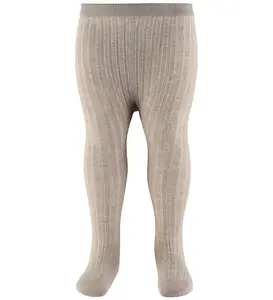 MP Denmark Basic Rib Strumpbyxor - Light Brown Melange - 120