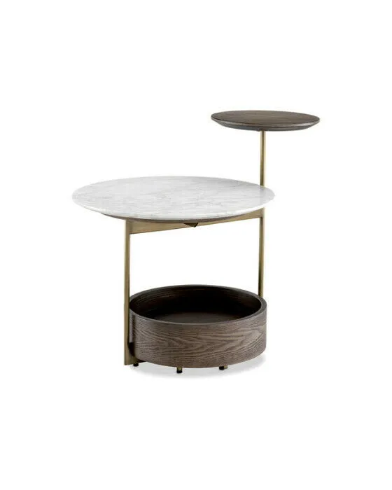 Faye sidobord vit marmor