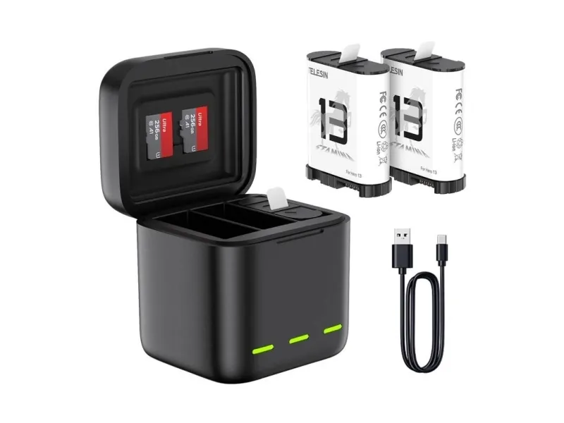 Laddare För Batterier Med Tre Kanaler Telesin För Gopro Hero 13 Black