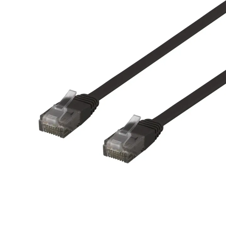 Deltaco patch cable - 30 cm - black - Svart - 0.3m