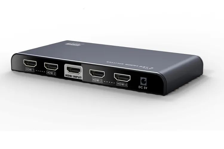 PRIME HDMI Splitter, 1 till 4 splitter, 4K, HDCP, 3D, UHD, svart