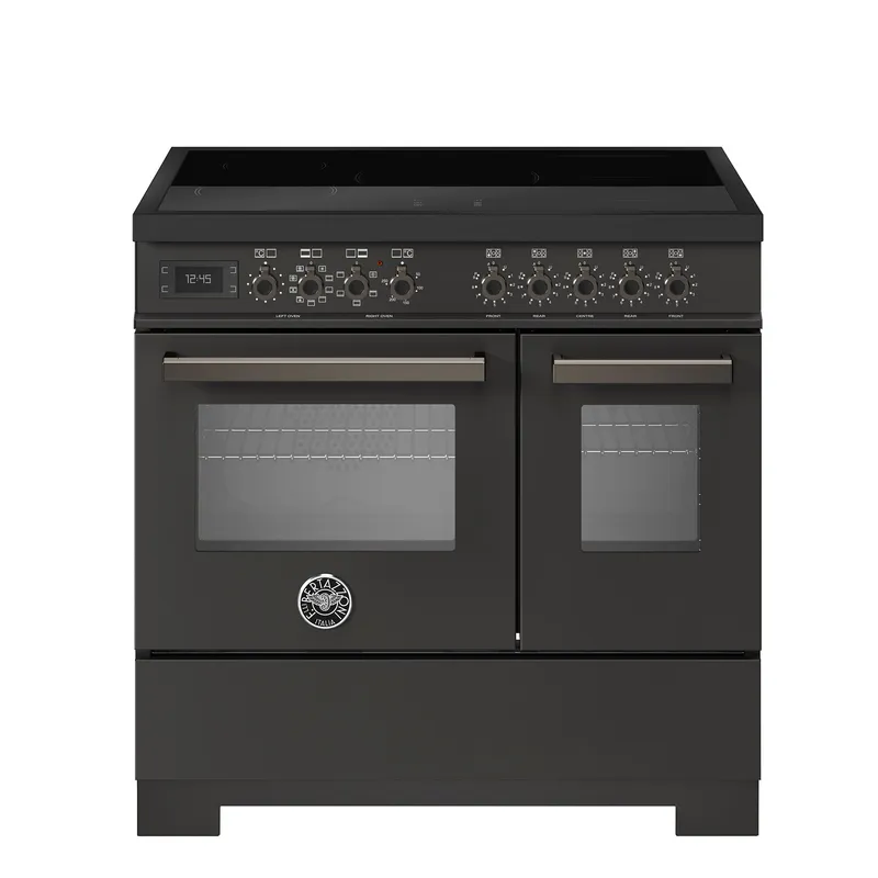 Professional – Induktionsspis 90 cm (2 ugnar) – Carbonio – Bertazzoni