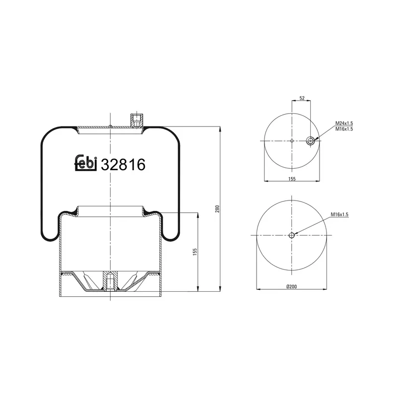 Luftbälg FEBI BILSTEIN 32816