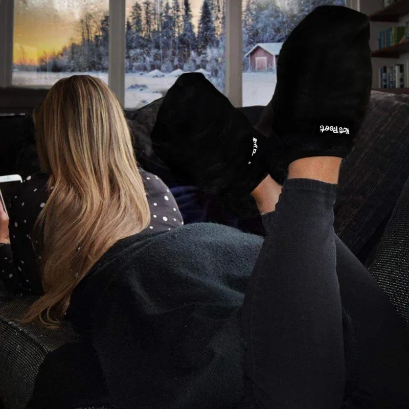 Värmetofflor Hot Feet Deluxe Svart