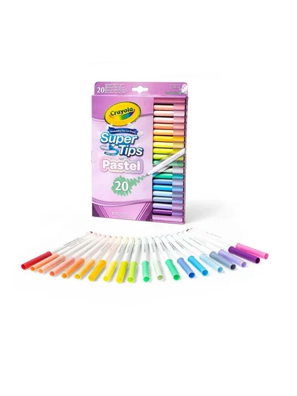 Crayola Tuschpennor - 20 st. - Super Tips - Pastel